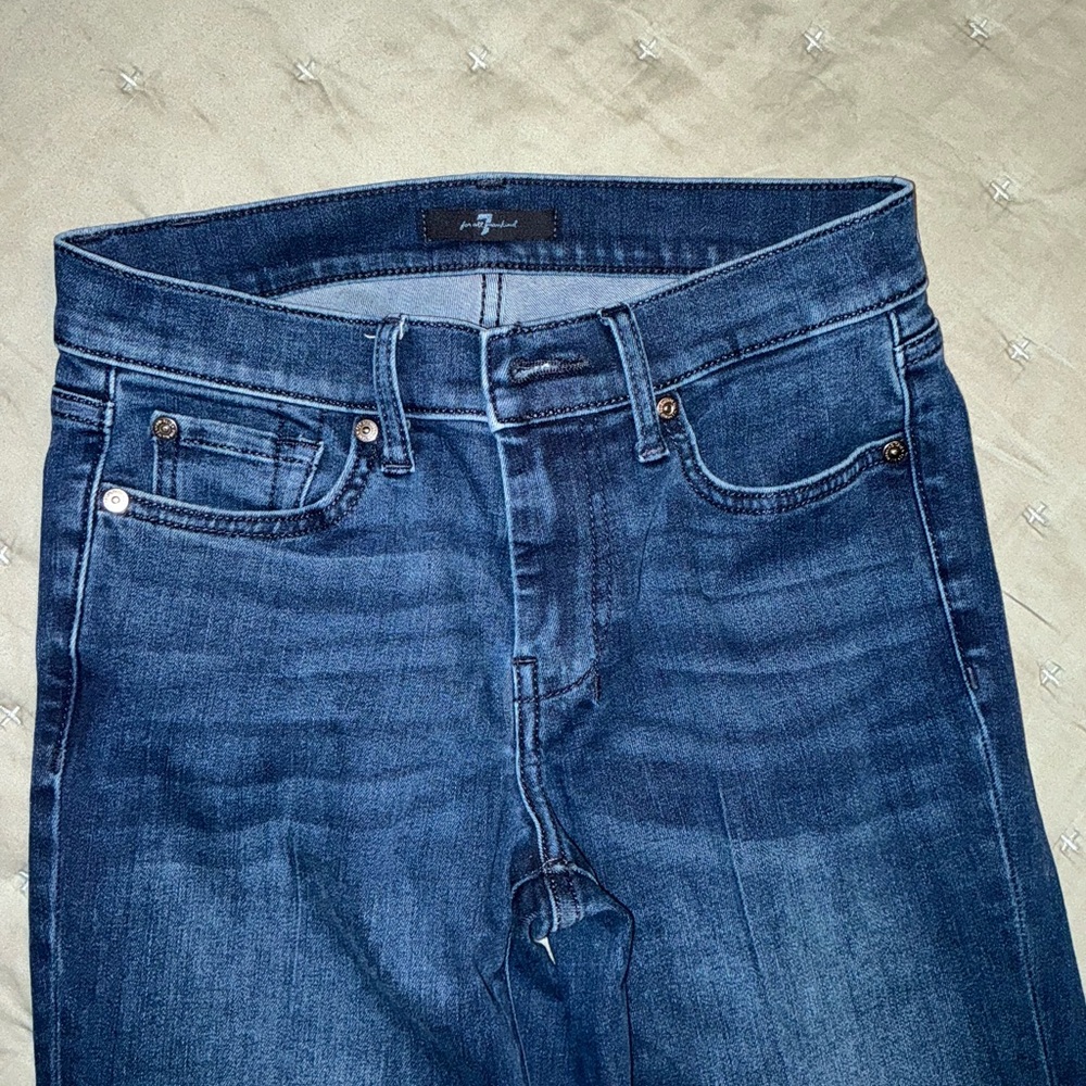7 For All Mankind DOJO Blue Black Santiago Jeans